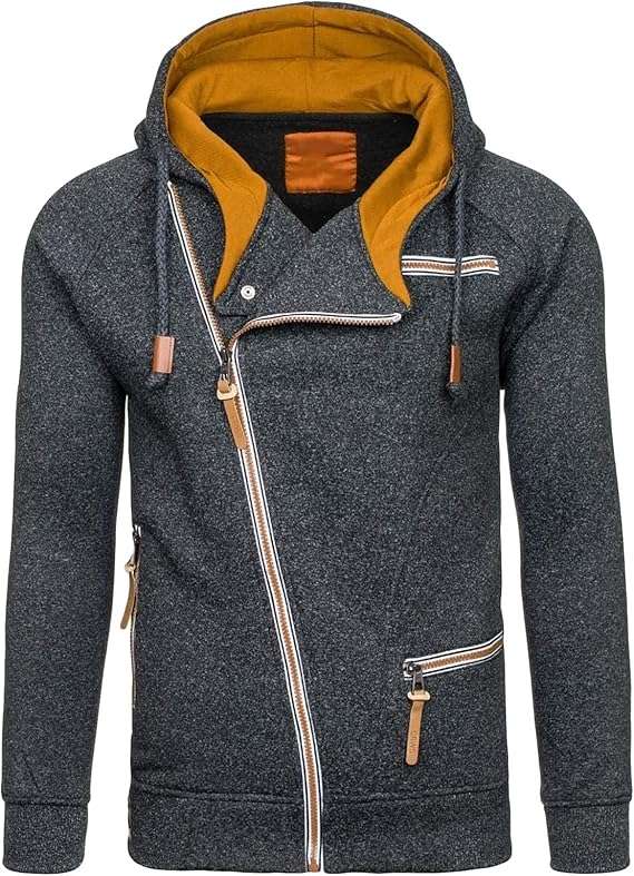 Asymmetric Zip  Hoodie