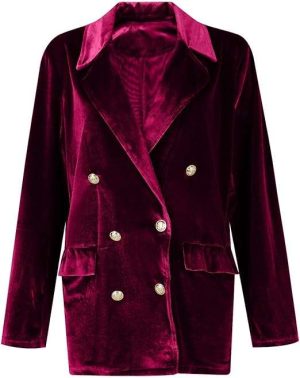 Women's Winter Coats Fashion Casual Gold Velvet Button Pocket Jacket V-Neck Suit Corduroy, S-2XL