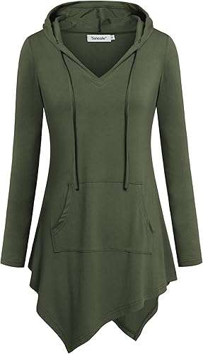 Tencole Womens Hoodies Pullover Sweatshirts Long Sleeve Tops Casual Tunic with Pocket