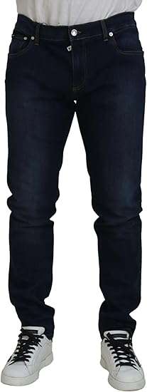 Dolce & Gabbana Dark Blue Cotton Stretch Skinny Denim Men's Jeans